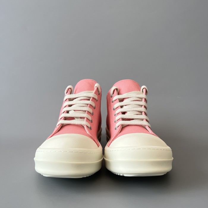 Rick Owens Pink High Top Canvas Shoes Ngvp #nigo6385