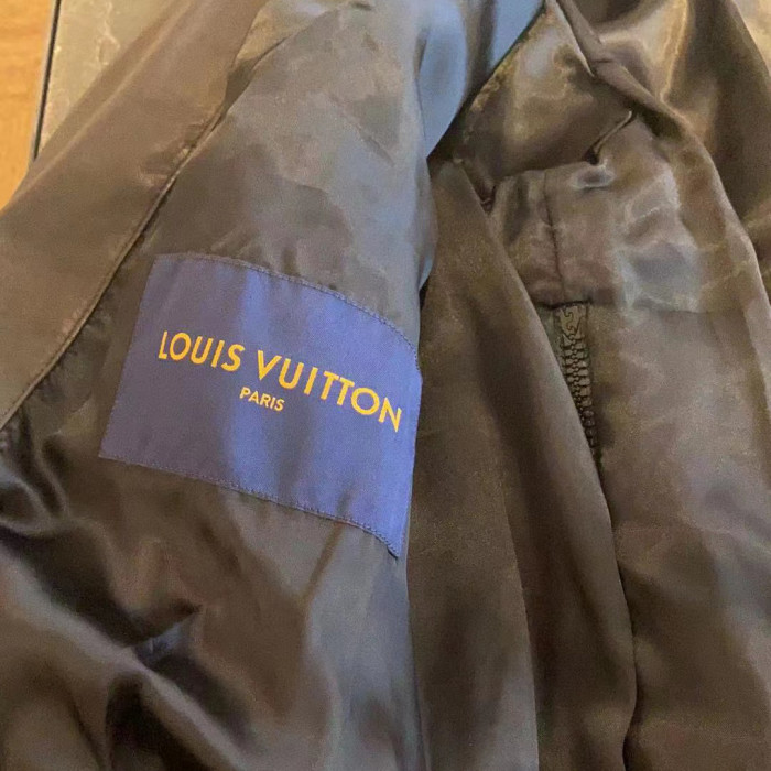 Louis Vuitton Stereoscopic Logo Long Sleeve Classic Leather Jacket #nigo56357