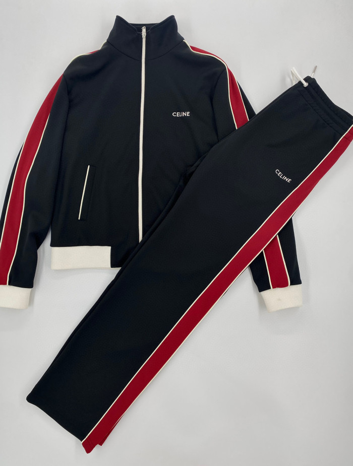 Celine Casual Zip-Up Track Jacket Trouser Set Suit #nigo96227