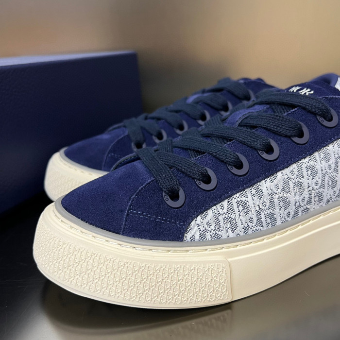 Dior Flat Bottom Printed Lace Up Canvas Casual Board Shoes #nigo21683