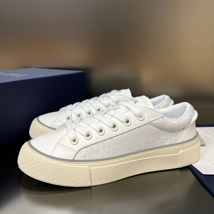 Dior Flat Bottom Printed Lace Up Canvas Casual Board Shoes #nigo21683