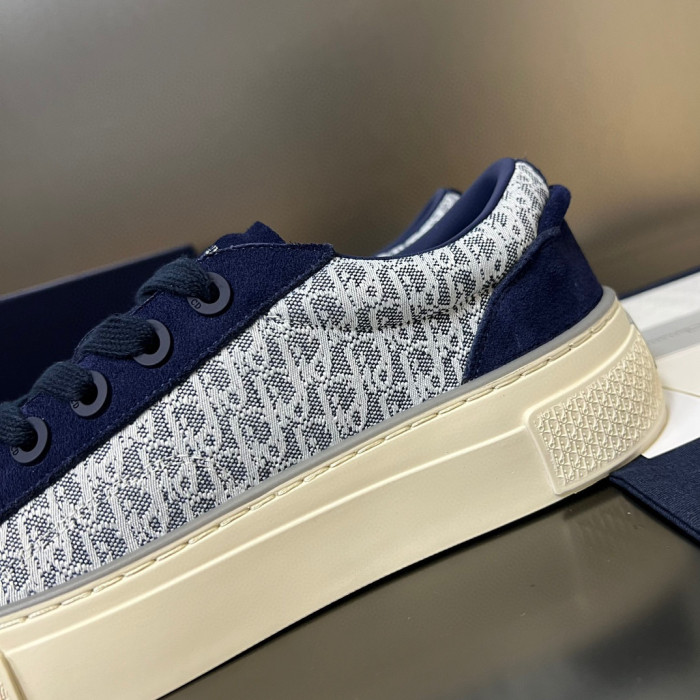 Dior Flat Bottom Printed Lace Up Canvas Casual Board Shoes #nigo21683