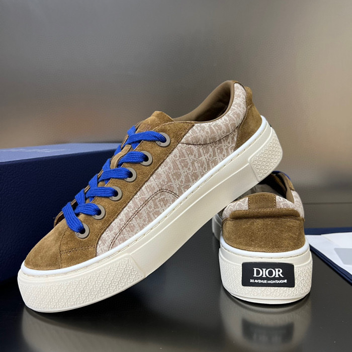 Dior Flat Bottom Printed Lace Up Canvas Casual Board Shoes #nigo21683