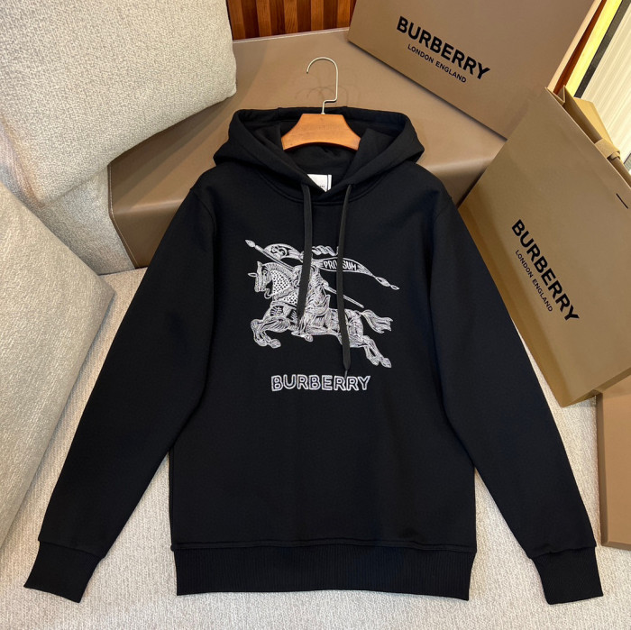 Burberry Embroidered Knight Pattern Hooded Sweatshirt Pullover #nigo96225