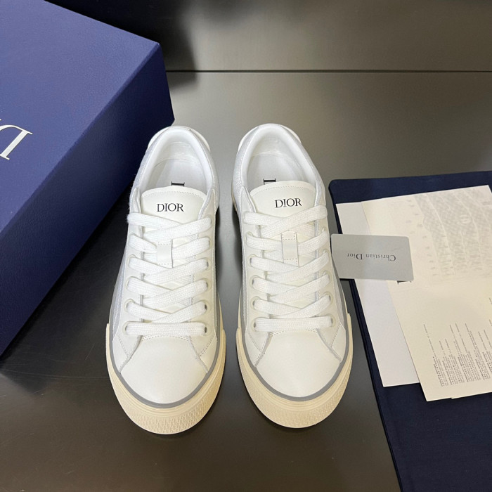 Dior Flat Bottom Printed Lace Up Canvas Casual Board Shoes #nigo21683