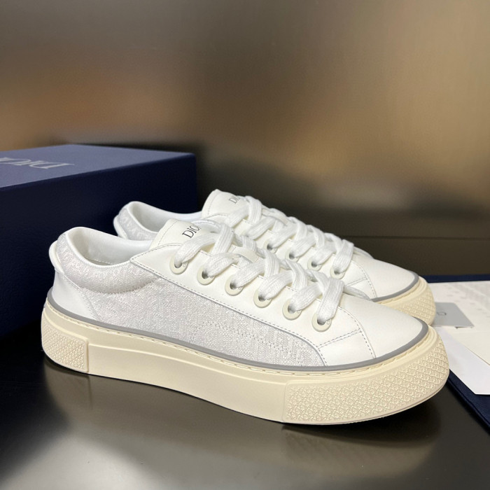 Dior Flat Bottom Printed Lace Up Canvas Casual Board Shoes #nigo21683
