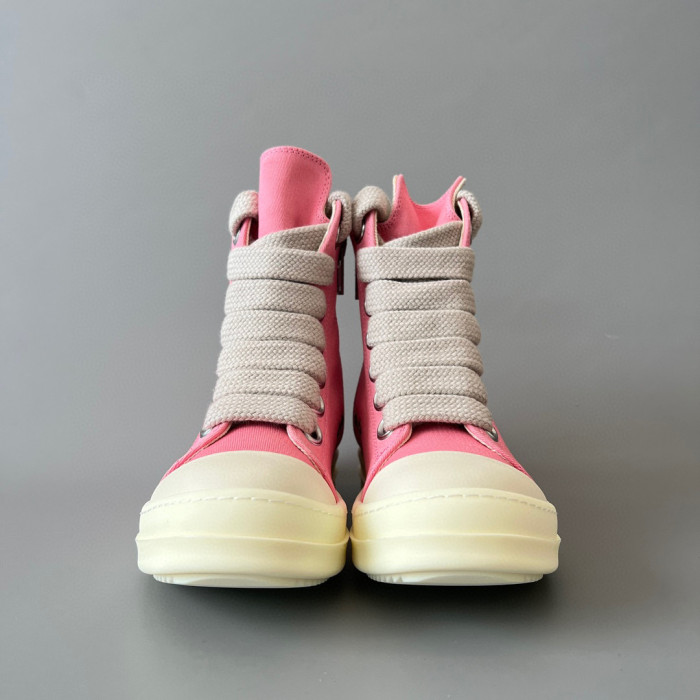 Rick Owens Pink High Top Canvas Shoes Ngvp #nigo6385
