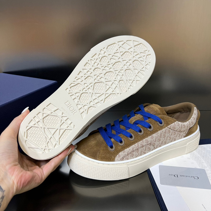 Dior Flat Bottom Printed Lace Up Canvas Casual Board Shoes #nigo21683