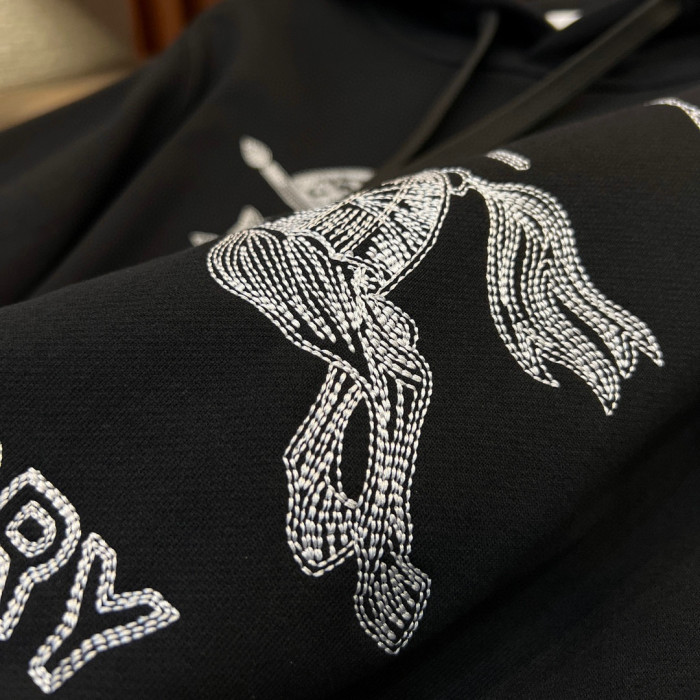 Burberry Embroidered Knight Pattern Hooded Sweatshirt Pullover #nigo96225