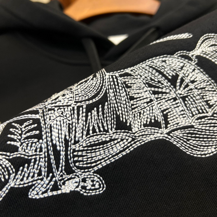 Burberry Embroidered Knight Pattern Hooded Sweatshirt Pullover #nigo96225