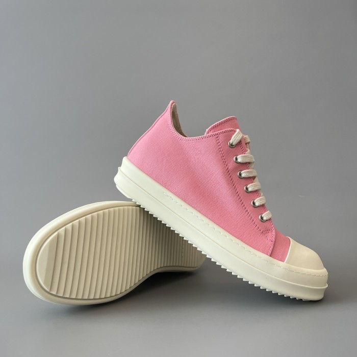 Rick Owens Pink High Top Canvas Shoes Ngvp #nigo6385