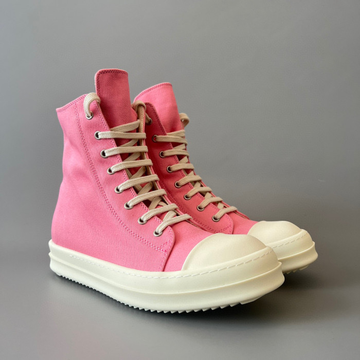 Rick Owens Pink High Top Canvas Shoes Ngvp #nigo6385