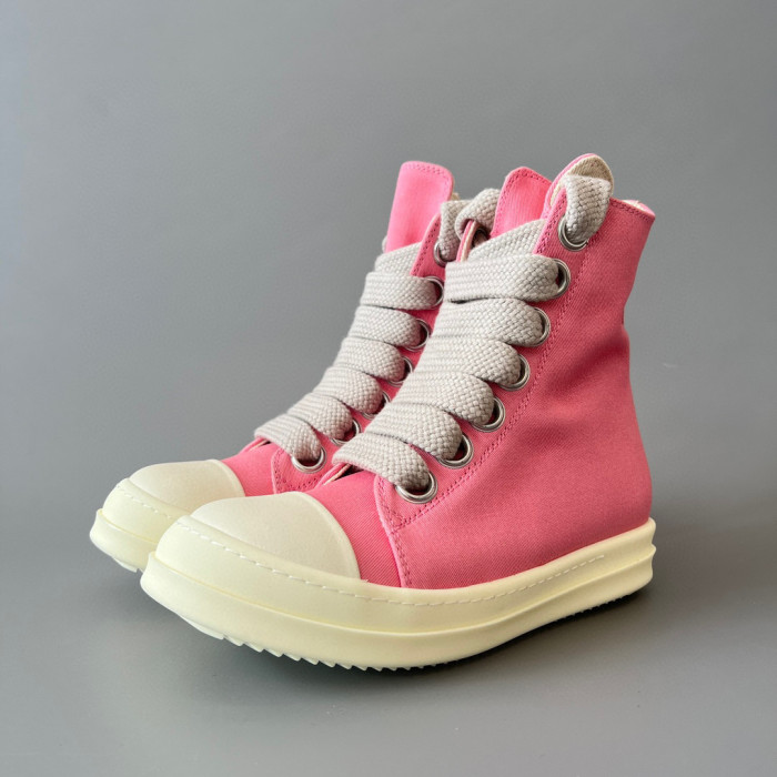 Rick Owens Pink High Top Canvas Shoes Ngvp #nigo6385