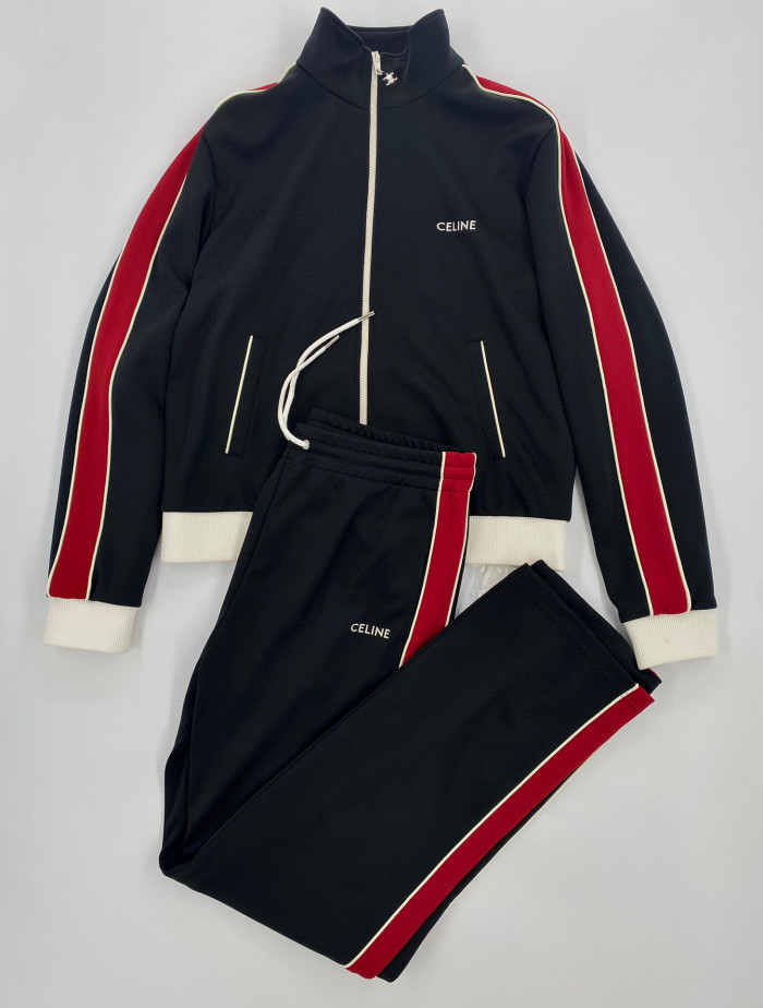 Celine Casual Zip-Up Track Jacket Trouser Set Suit #nigo96227