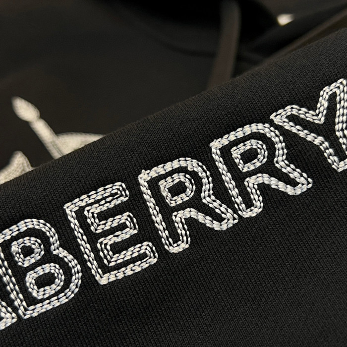 Burberry Embroidered Knight Pattern Hooded Sweatshirt Pullover #nigo96225