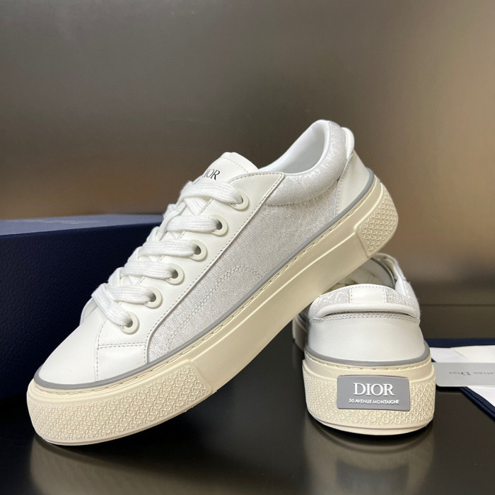 Dior Flat Bottom Printed Lace Up Canvas Casual Board Shoes #nigo21683
