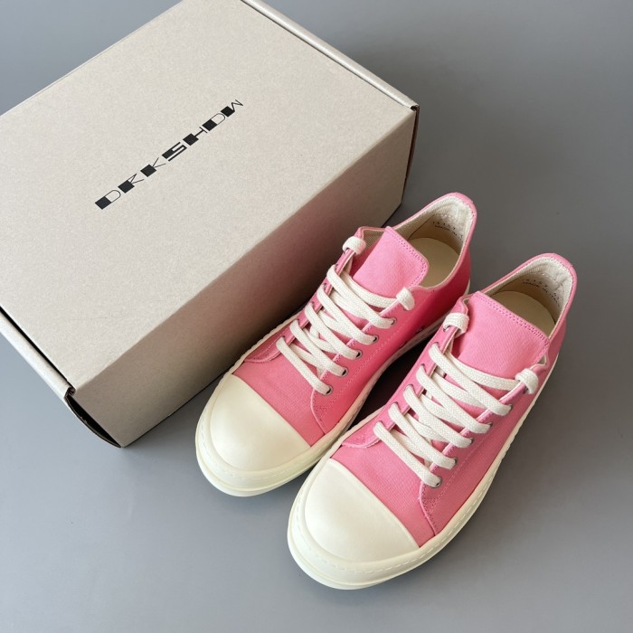 Rick Owens Pink High Top Canvas Shoes Ngvp #nigo6385