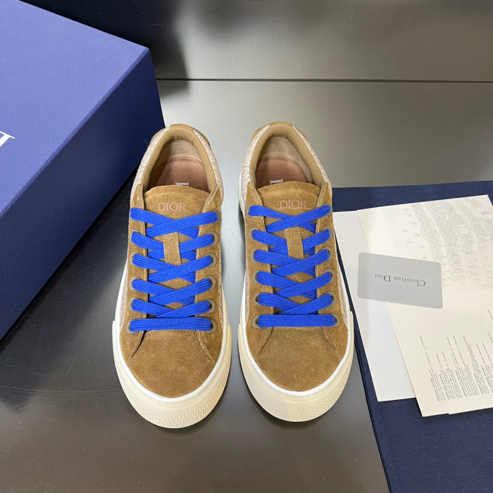 Dior Flat Bottom Printed Lace Up Canvas Casual Board Shoes #nigo21683