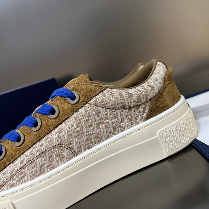 Dior Flat Bottom Printed Lace Up Canvas Casual Board Shoes #nigo21683