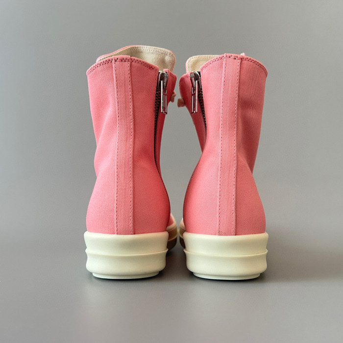 Rick Owens Pink High Top Canvas Shoes Ngvp #nigo6385