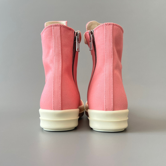 Rick Owens Pink High Top Canvas Shoes Ngvp #nigo6385