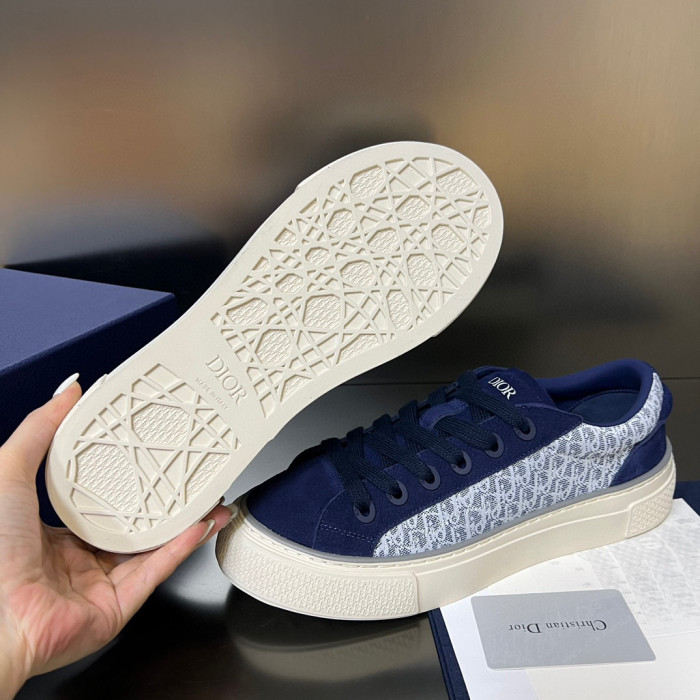 Dior Flat Bottom Printed Lace Up Canvas Casual Board Shoes #nigo21683