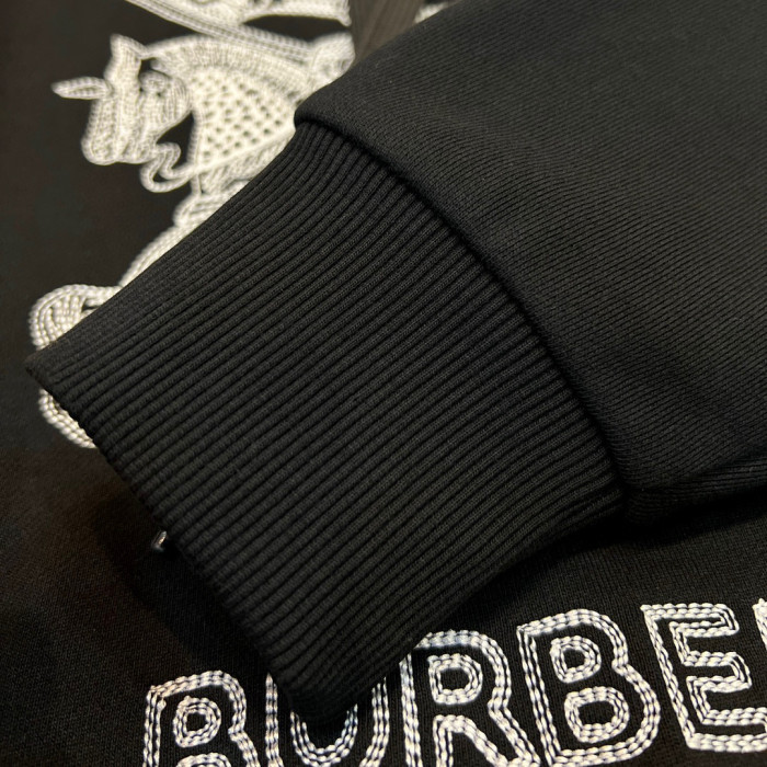 Burberry Embroidered Knight Pattern Hooded Sweatshirt Pullover #nigo96225