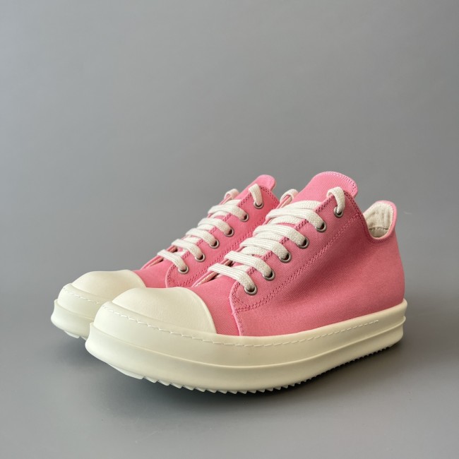 Rick Owens Pink High Top Canvas Shoes Ngvp #nigo6385