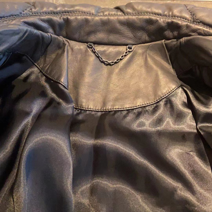 Louis Vuitton Stereoscopic Logo Long Sleeve Classic Leather Jacket #nigo56357