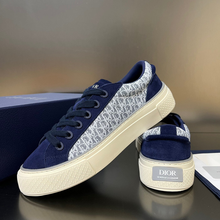 Dior Flat Bottom Printed Lace Up Canvas Casual Board Shoes #nigo21683