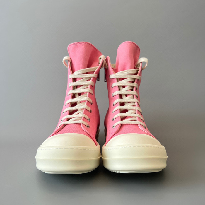 Rick Owens Pink High Top Canvas Shoes Ngvp #nigo6385