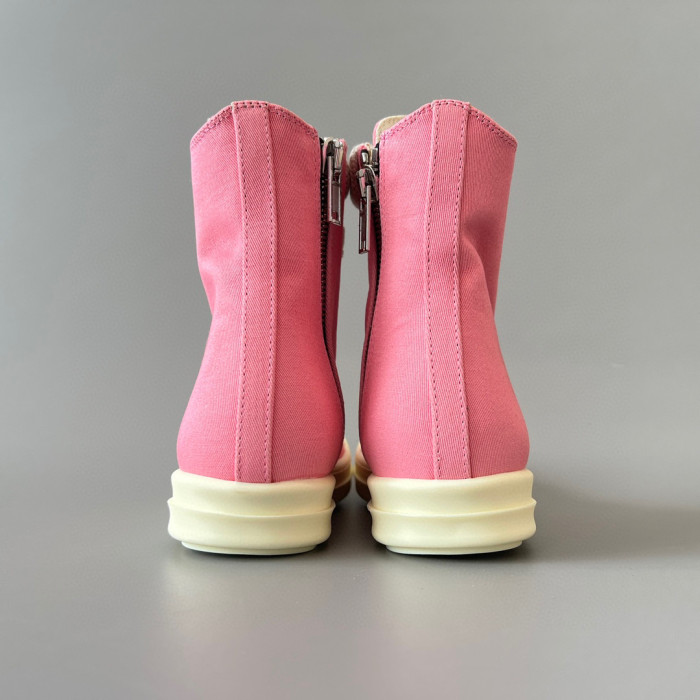 Rick Owens Pink High Top Canvas Shoes Ngvp #nigo6385