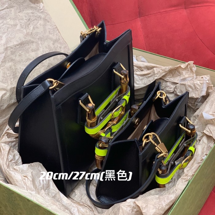 Gucci Slub Bamboo Ostrich Leather Tote Bag Bags #nigo53354