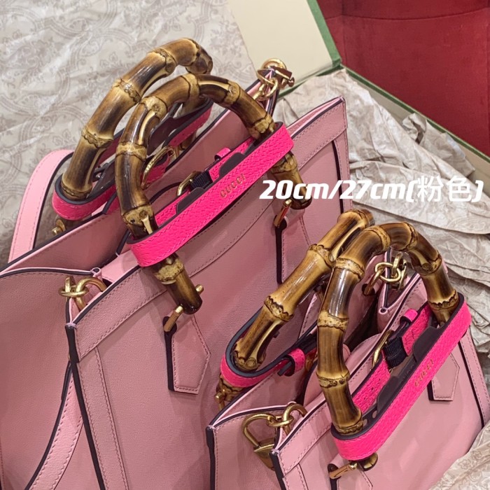 Gucci Slub Bamboo Ostrich Leather Tote Bag Bags #nigo53354