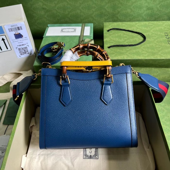 Gucci Slub Bamboo Ostrich Leather Tote Bag Bags #nigo53354