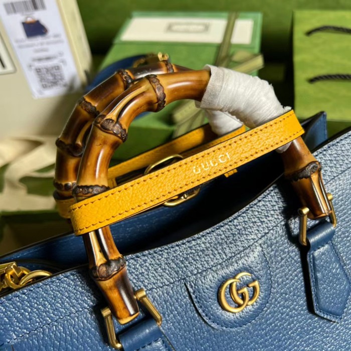 Gucci Slub Bamboo Ostrich Leather Tote Bag Bags #nigo53354