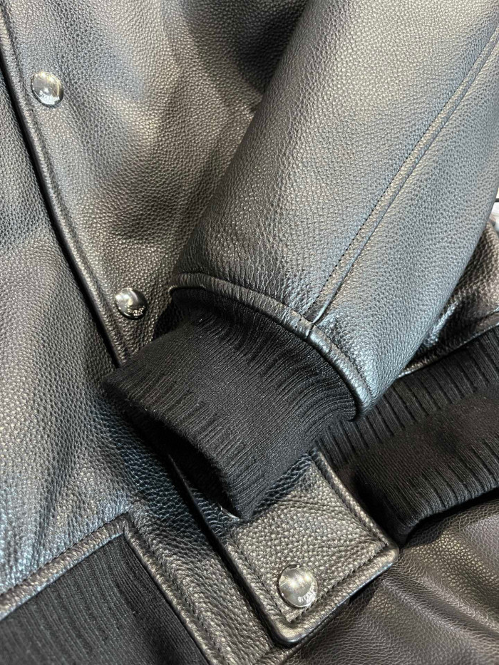 Givenchy Buttoned Leather Jacket #nigo4674