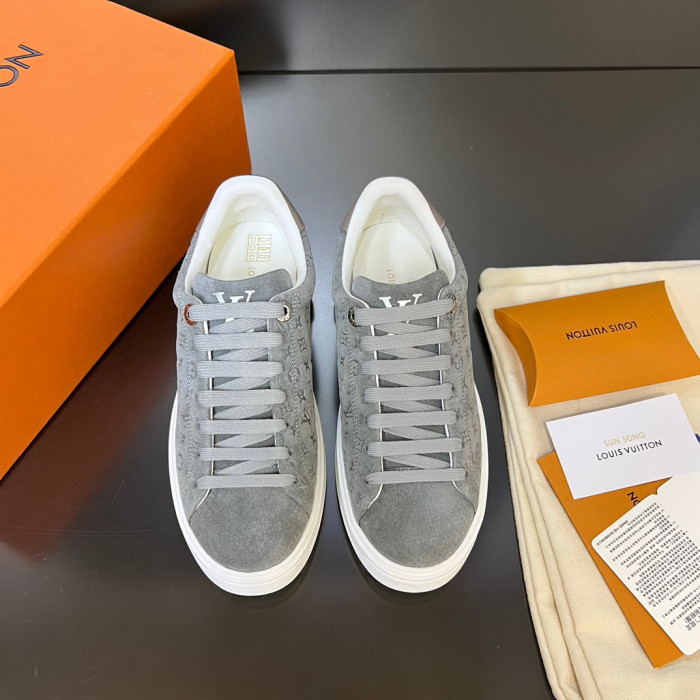 Louis Vuitton Time Out Suede Low Top Flat Casual Shoes #nigo96242