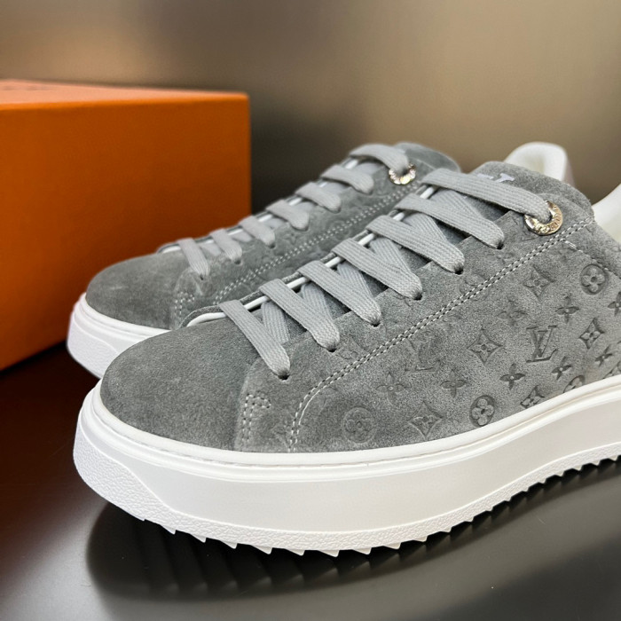Louis Vuitton Time Out Suede Low Top Flat Casual Shoes #nigo96242
