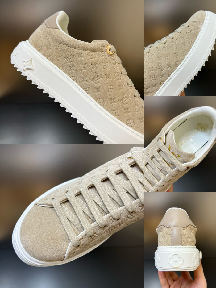Louis Vuitton Time Out Suede Low Top Flat Casual Shoes #nigo96242