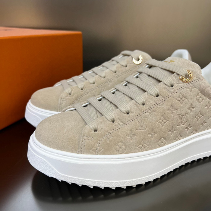 Louis Vuitton Time Out Suede Low Top Flat Casual Shoes #nigo96242