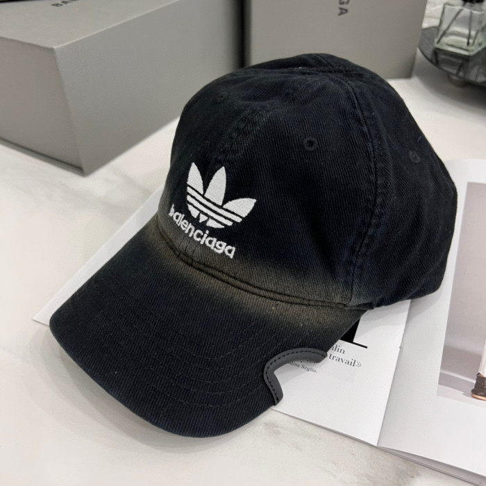 Balenciaga Adidas Cap In Blue Washed Embroidered Label Duck Hat #nigo96243