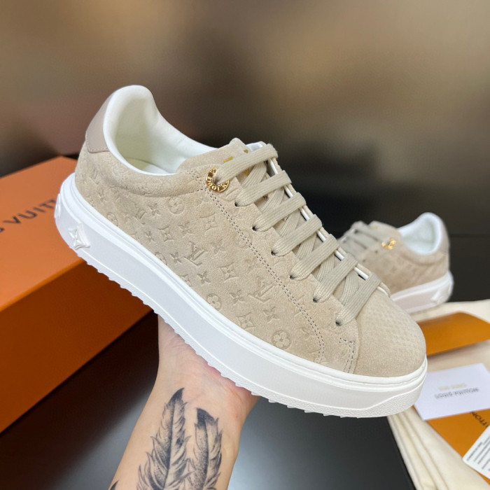 Louis Vuitton Time Out Suede Low Top Flat Casual Shoes #nigo96242