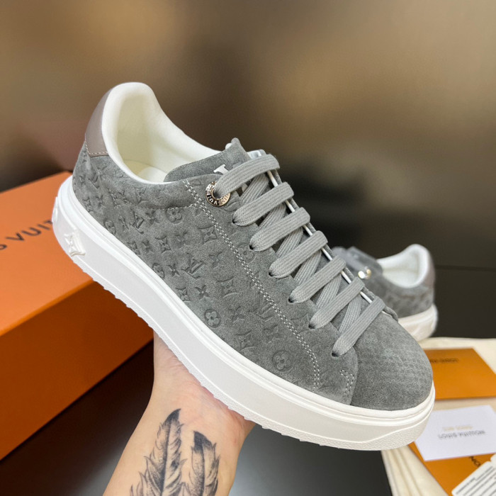 Louis Vuitton Time Out Suede Low Top Flat Casual Shoes #nigo96242