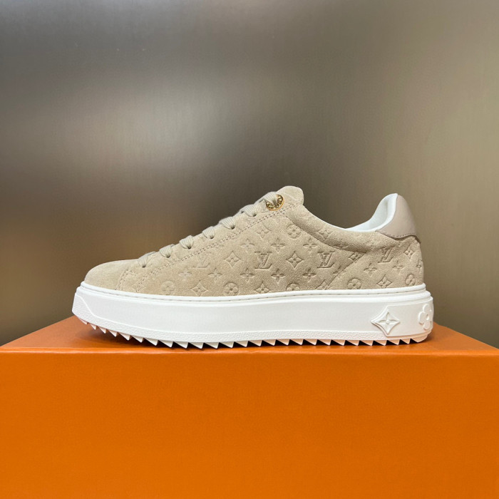 Louis Vuitton Time Out Suede Low Top Flat Casual Shoes #nigo96242