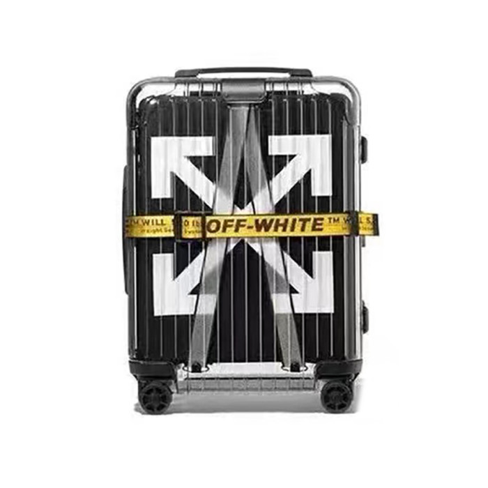OFF-WHITE Transparent Trolley Case Suitcase Travel Bags Bag Shipping Box #nigo51887