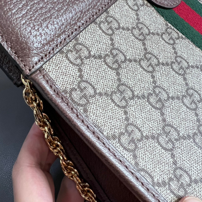 GUCCI Presbyopic Chain Leather Shoulder Bag Bags #nigo53695
