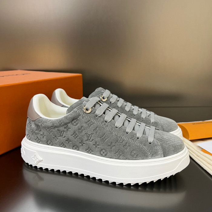 Louis Vuitton Time Out Suede Low Top Flat Casual Shoes #nigo96242