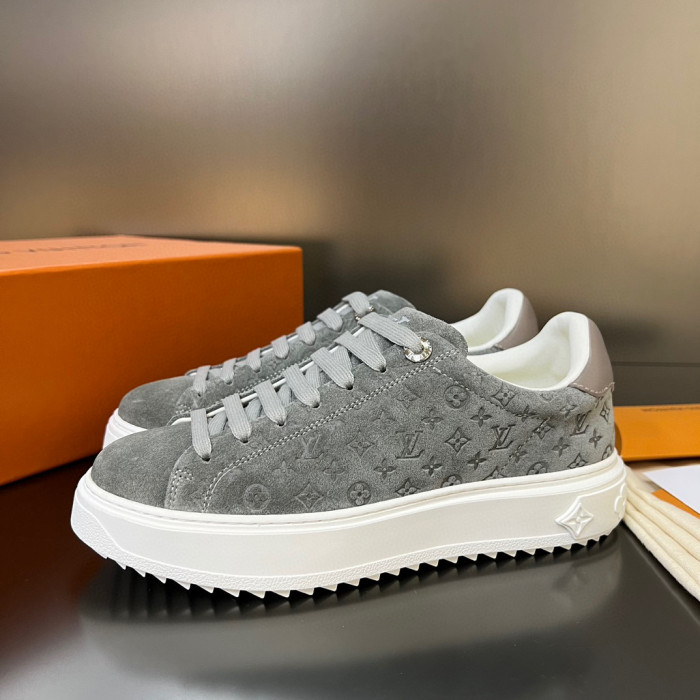Louis Vuitton Time Out Suede Low Top Flat Casual Shoes #nigo96242