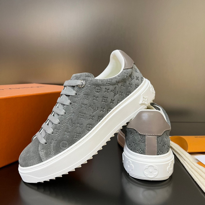 Louis Vuitton Time Out Suede Low Top Flat Casual Shoes #nigo96242